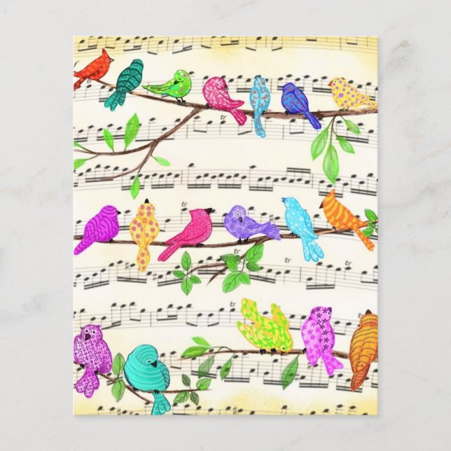 Cute Colorful Musical Birds Symphony - Happy Song  Flyer (Front)
