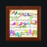 Cute Colorful Musical Birds Symphony - Happy Song  Gift Box<br><div class="desc">Cute Colorful Musical Birds Symphony - Happy Song - Spring Melody Drawing - Customizable - Choose / Add Your Unique Text / Font / Color - Make Your Special Gift - Resize and move or remove and add elements / image with customization tool ! - Drawing and Design by MIGNED....</div>