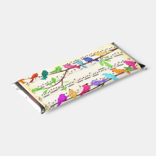 Cute Colorful Musical Birds Symphony _ Happy Song Hershey Bar Favors