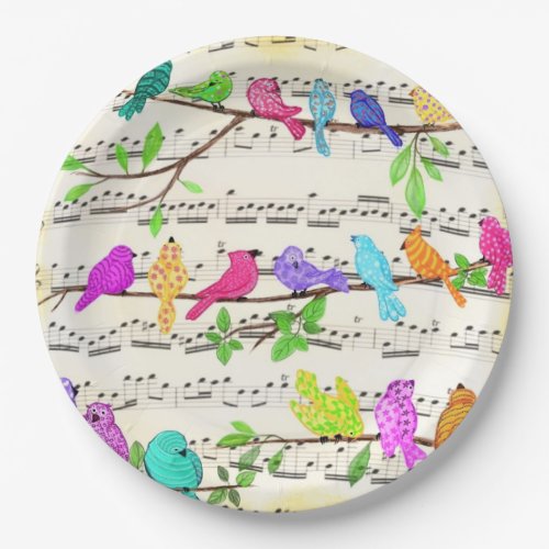 Cute Colorful Musical Birds Symphony _ Happy Song  Paper Plates