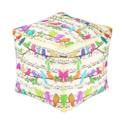 Cute Colorful Musical Birds Symphony - Happy Song  Pouf