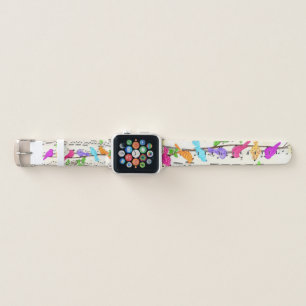 Cute Colorful Musical Birds Symphony - Magic Song Apple Watch Band