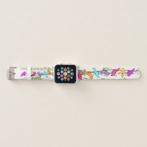 Cute Colorful Musical Birds Symphony _ Magic Song Apple Watch Band