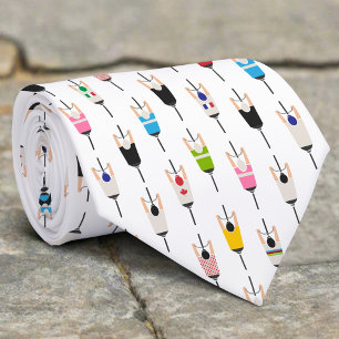 Cute Colorful National Cyclists Illustration Art Neck Tie