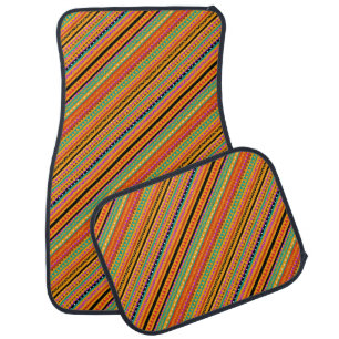 Cute colorful native aztec patterns design car floor mat