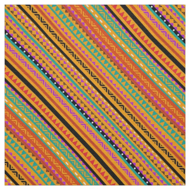 Cute colorful native aztec patterns design fabric (Swatch)