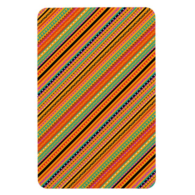 Cute colorful native aztec patterns design magnet (Vertical)