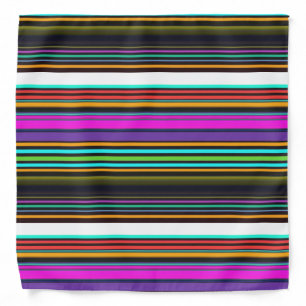 Cute colorful neon stripes bandana