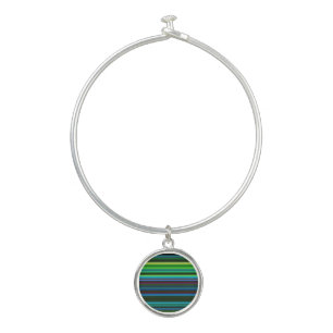 Cute colorful neon stripes bangle bracelet