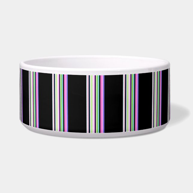 Cute colorful neon stripes bowl (Front)