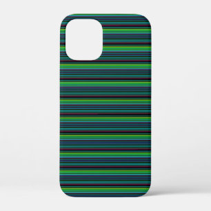 Cute colorful neon stripes iPhone 12 mini case