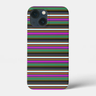 Cute colorful neon stripes iPhone 13 mini case
