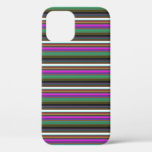 Cute colorful neon stripes iPhone 12 pro case