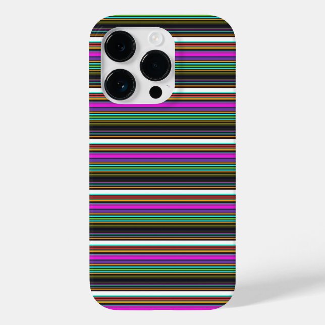 Cute colorful neon stripes Case-Mate iPhone case (Back)