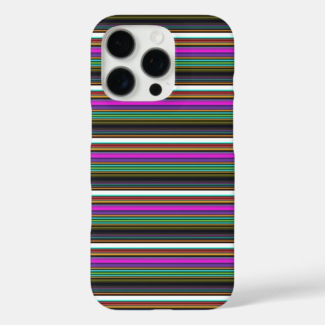 Cute colorful neon stripes Case-Mate iPhone case (Back)