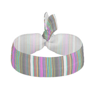 Cute colorful neon stripes elastic hair tie