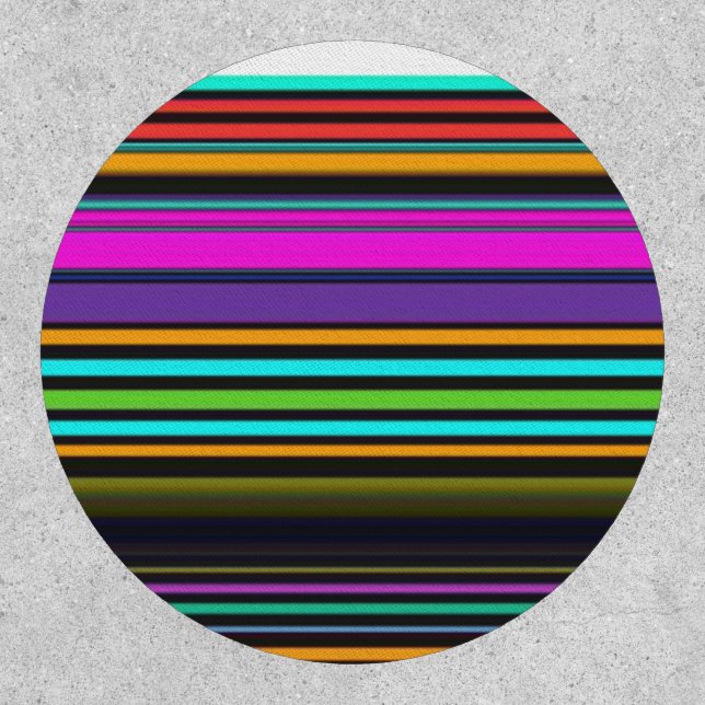 Cute colorful neon stripes patch (Front)