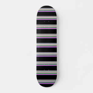 Cute colorful neon stripes skateboard