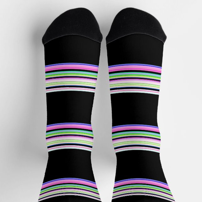 Cute colorful neon stripes socks (Top)