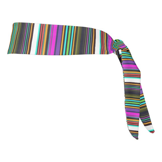 Cute colorful neon stripes tie headband (Rotate 90)