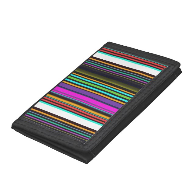 Cute colorful neon stripes trifold wallet (Bottom)