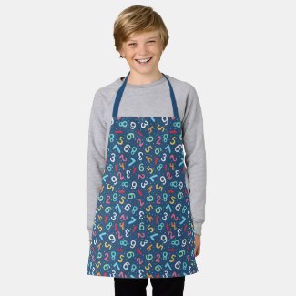 Cute Colorful Numbers Pattern Blue Kids 