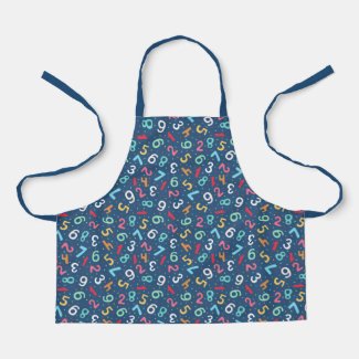 Cute Colorful Numbers Pattern Blue Kids 