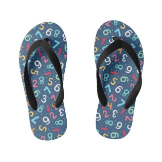 Cute Colorful Numbers Pattern Blue