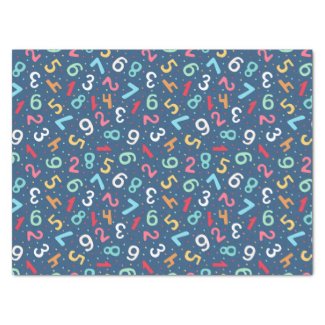Cute Colorful Numbers Pattern  Blue Kids
