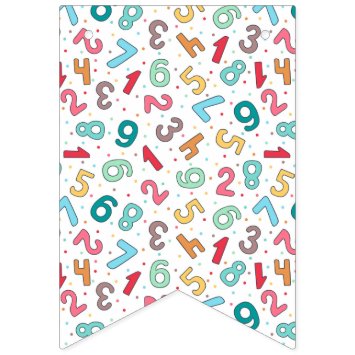 Cute Colorful Numbers Pattern Kids Birthday