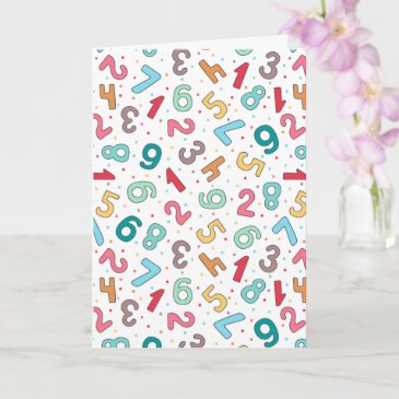 Cute Colorful Numbers Pattern Kids Birthday