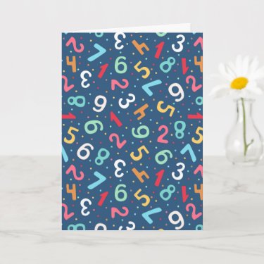Cute Colorful Numbers Pattern Kids Birthday