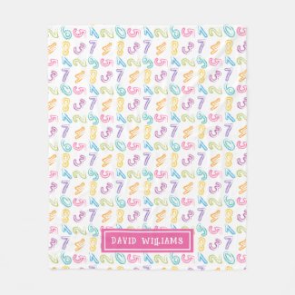 Cute Colorful Numbers Pattern Kids Name