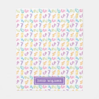 Cute Colorful Numbers Pattern Kids Name