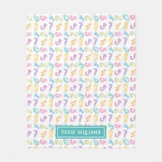 Cute Colorful Numbers Pattern Kids Name