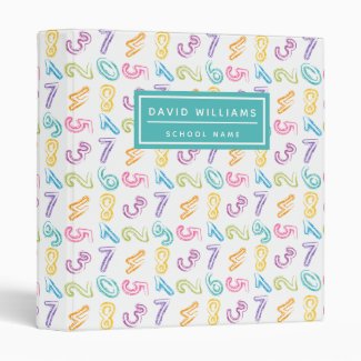 Cute Colorful Numbers Pattern Kids Name School