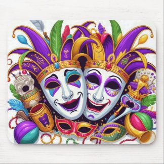 Cute Colorful of Mardi Gras carnival celebration  Mouse Pad