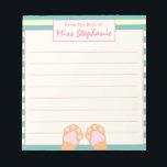 Cute Colorful Orange Ginger Kitty Paws Teacher Notepad<br><div class="desc">Add a touch of kitty cuteness to your school or classroom notes with this Cute Colorful Orange Ginger Kitty Paws From The Desk Of 5.5" x 6" Teacher Notepad from Zazzle! 40 single side tear-away pages, FSC certified paper, hard cardboard backing. Design printed on every page. Buy it as is...</div>
