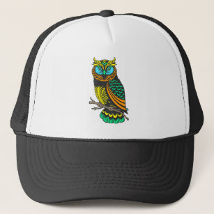 Cute Colorful Owl Illustration Halloween Addition Trucker Hat