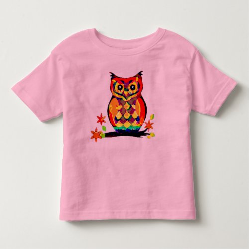cute colorful owl toddler t_shirt gift idea