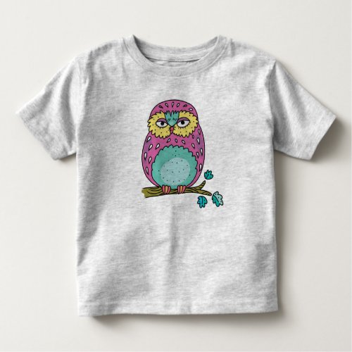cute colorful owl toddler t_shirt gift idea