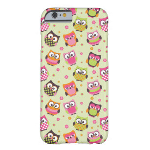 Cute Colorful Owls iPhone 6 case (light green)