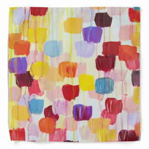 Cute colorful painting flowers bandana