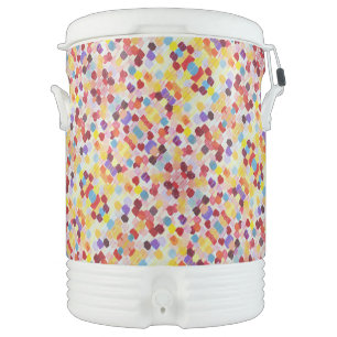 Cute colorful painting flowers beverage cooler