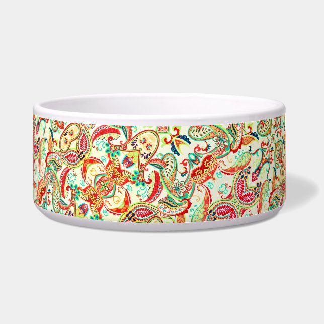Cute colorful paisley pattern bowl (Front)