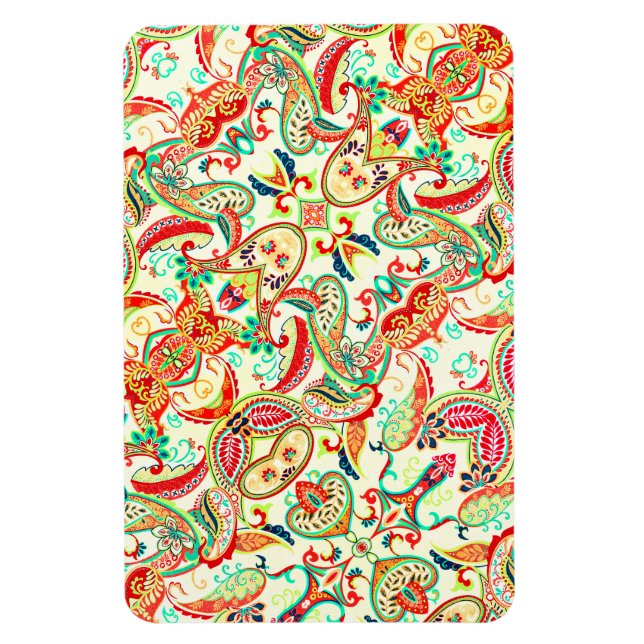 Cute colorful paisley pattern magnet (Vertical)
