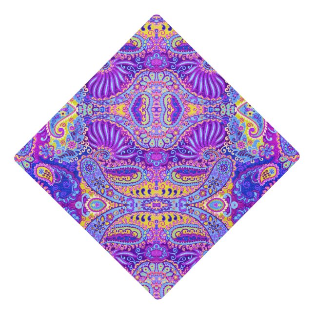 Cute Colorful paisley pattern Mug Graduation Cap Topper (Front)