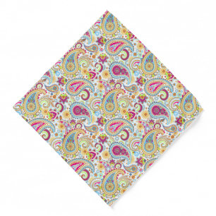 Cute colorful paisley pattern tablecloth bandana