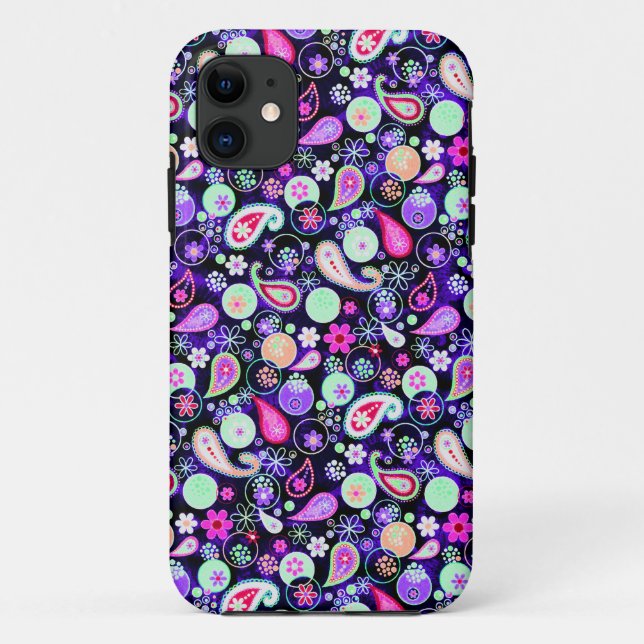 Cute colorful paisley patterns Case-Mate iPhone case (Back)