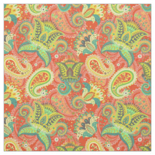 Cute colorful paisley patterns fabric